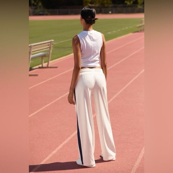 Anthropologie Daily Practice by Anthropologie Side-Stripe Track Pants M Used - Picture 2 of 3